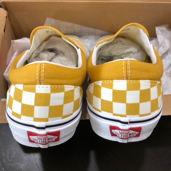 Vans Classic slip on Checkerboard Yolk Yellow - Picture 4 of 6